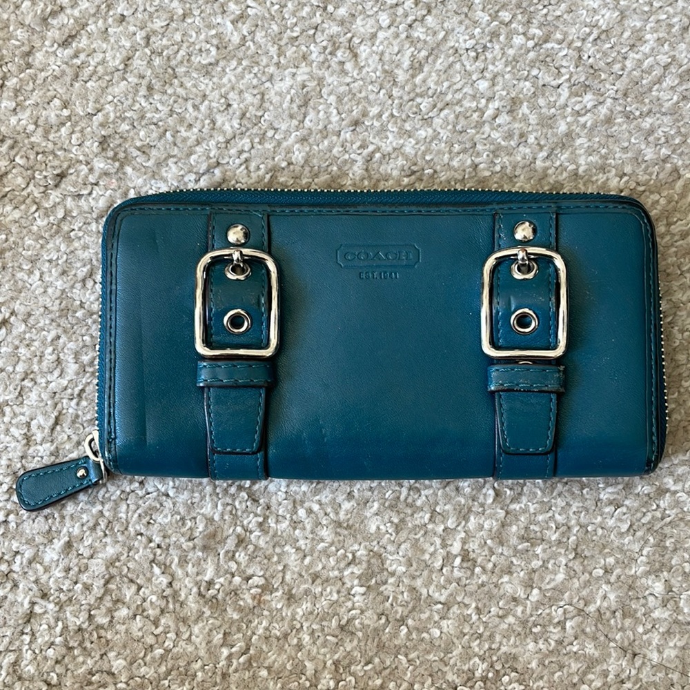 Teal Coach Wallet
